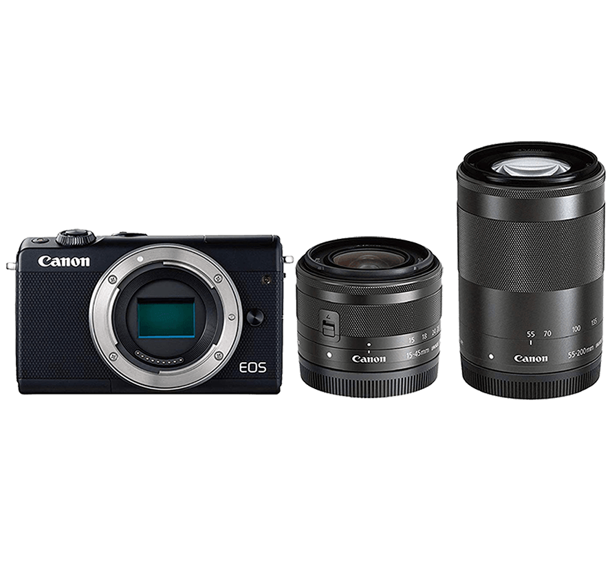 Canon EOS M200 標準&amp;amp;amp;amp;amp;amp;amp;amp;amp;amp;amp;amp;amp;amp;amp;amp;望遠レンズセット　ブラック　ミラーレス一眼カメラレンタル