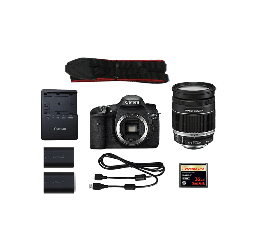 Canon EOS 7D 広角望遠レンズセット　一眼レフカメラレンタル